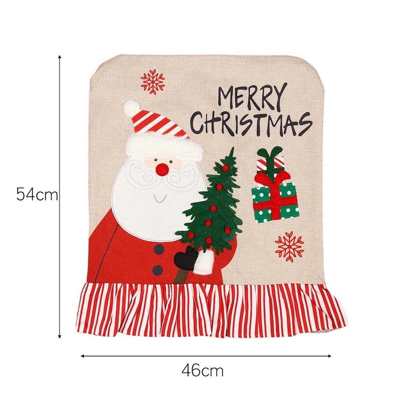 Santa Claus Snowman Decor Christmas Chair Covers, Dining Room, Kitchen Decoration image 3