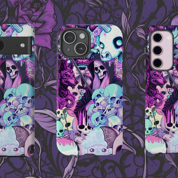 Pastel Goth Phone Case, iPhone Case, Samsung Galaxy, Google Pixel Case, Tough Case, Cute Pastel Goth Phone Case, Pastel Phone Case Gift