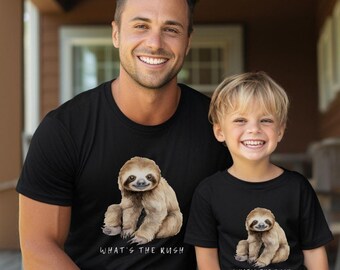 Matching Sloth Tee, Funny Animal Shirt, Daddy Mommy and Me
