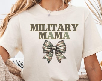 Military Mama T-Shirt - Proud Army Mom, Airforce, Marine - Bella Canvas 3001