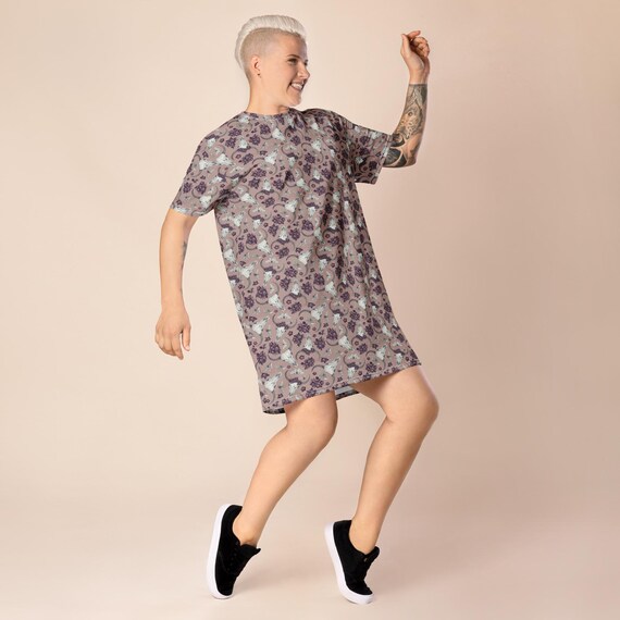 Western Desert Knit Jersey T-shirt Dress, the Mira T-shirt Dress, Mauve  Boho Clothing, Animal Skull, Casual Street Apparel, Plus Sizes - Etsy New  Zealand