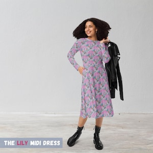 lillie midi dress purple Lillie Rubin Purple & Gold Lurex Midi Dress  Muse