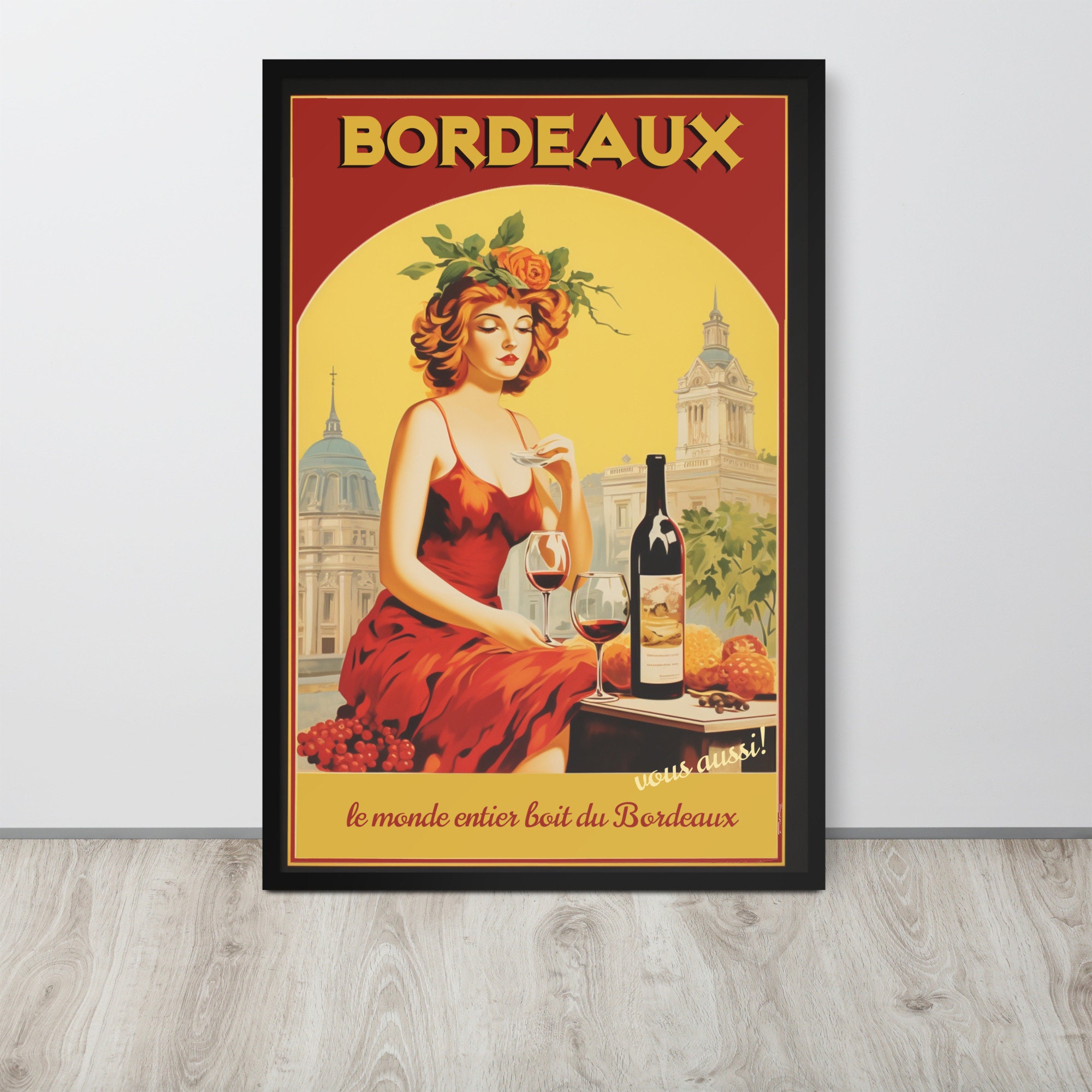 Affiche Vignes de Bordeaux  Lotza - Affiches de voyage