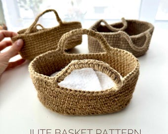 Crochet Basket Cradle Pattern, Amigurumi Toy Bed, Doll Basket – PDF English Easy