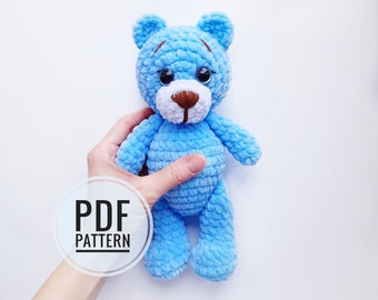 Crochet pattern bear, amigurumi teddy bear