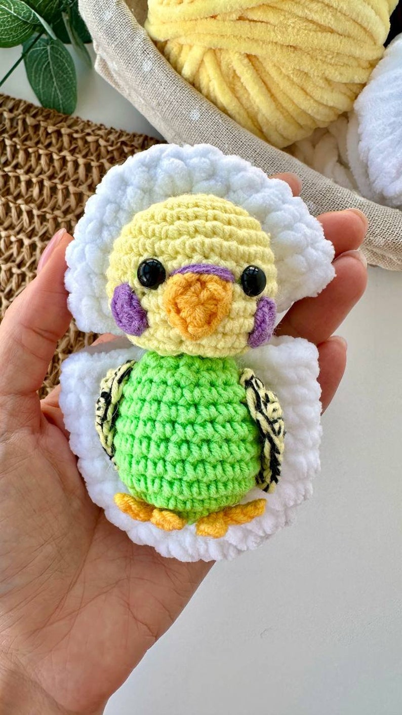 Crochet pattern Easter Bunny in carrot, chick, budgie and Turtle in egg, bee in beehive Amigurumi plushie crochet patterns English Pdf zdjęcie 9