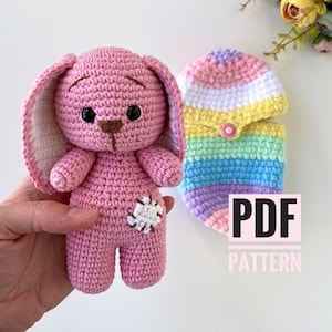 Crochet pattern Bunny in egg - Amigurumi rabbit pattern - stuffed animal - English Pdf tutorial