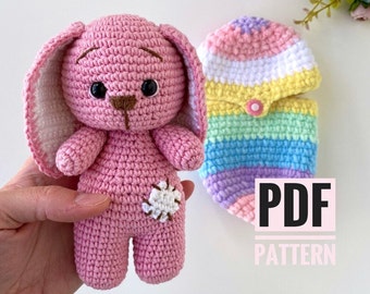Crochet pattern Bunny in egg - Amigurumi rabbit pattern - stuffed animal - English Pdf tutorial