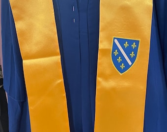 Bosnian Flag Graduation Sash/Stole International Study Abroad Adult Unisex