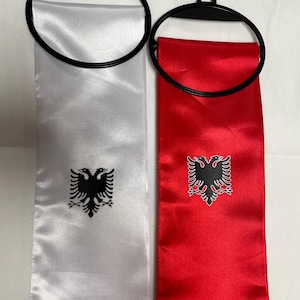 Black Bosnian Flag Graduation Sash/Stole International Study Abroad Adult Unisex Proud Bosnian Heritage