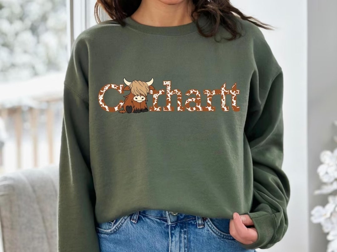 thumbnail interactive-video image 1 of Highland Cow Sweatshirt Western Animal Shirt Cottagecore Summer Gift For Her Cowgirl Shirt Graphic Cottage Core Funny Cow Shirts Cute Cows 1 of 13