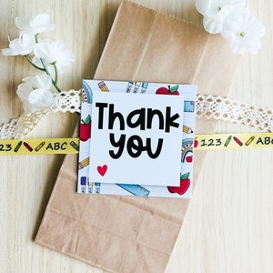 Teacher Appreciation Gift Tags | Thank You Tags | School Employee Appreciation | Thank you Heart | Teacher, PTO, Aides | INSTANT DOWNLOAD