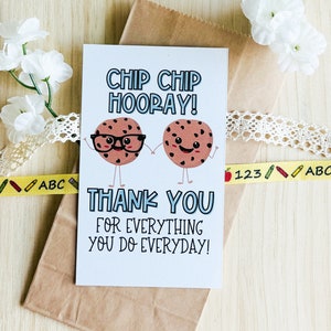 Teacher Appreciation Gift Tags | Thank You Tags | School Employee Appreciation | Chip Chip Hooray | Teacher, PTO, Aides, | INSTANT DOWNLOAD