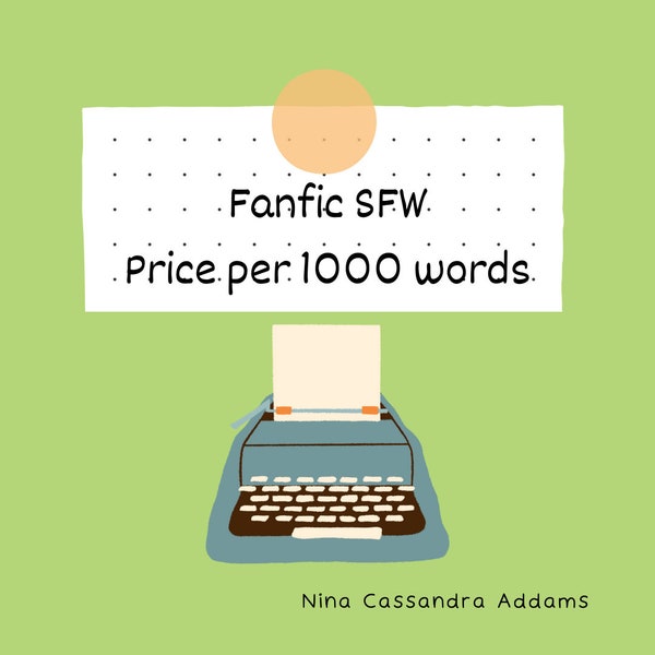 Fanfic SFW Price per 1000 words