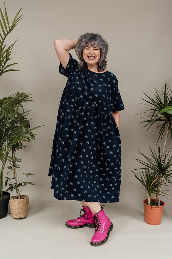 Corduroy smock dress hotsell