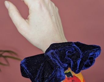 Velvet Hair Scrunchie in Midnight