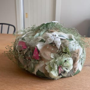 VTG Wilk\'s Green Floral Straw Pillbox Hat Original Box Mid Century union 50s 60s Pillbox Green Vintage Hats for Women for sale | eBay main image 3