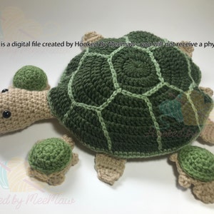 Turtle Memory Game beginner crochet patter - Turtle with shell pattern NEW Improved Design, Original Design. No sew easy handmade gift