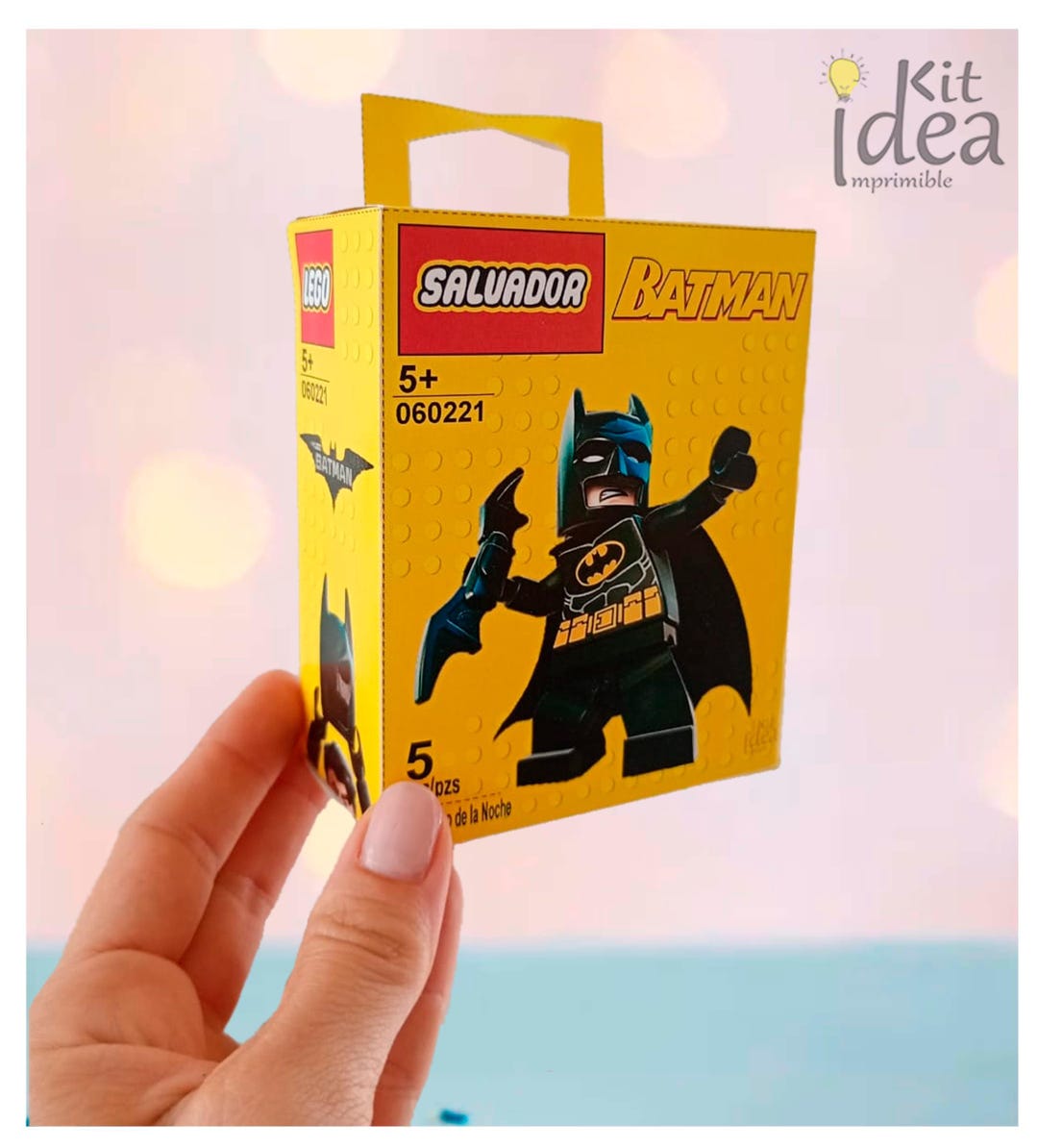 Batman Printable Building Block Kit, Personalized Candy Box, Party ...