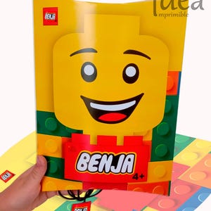 Printable Kit Personalized Piñata Building Blocks Briks Printable Piñata Customized Favor Party Diy