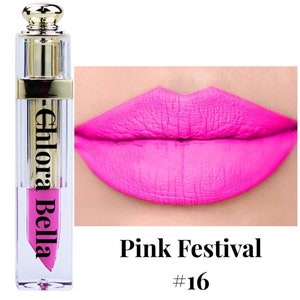 The Pinks! Hot Pink, Deep Pink Mattes - Chlora Bella Velvet Matte Lipsticks - Hydrating, Never Cracking Stay All Day Lipstick Vegan, Clean