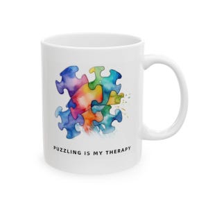Puzzle Lover Gift, Puzzle Mug, Puzzling is My Therapy Coffee Mug, Puzzle Solver Mug, Puzzle Coffee Mug, Jigsaw Puzzle Mug, Puzzling Mug