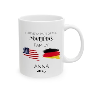 Personalized Long Distance Gift | Exchange Student Keepsake | Gift For Foreign Exchange Students | Two Countries Mug | Moving Away Gift