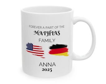 Personalized Long Distance Gift | Exchange Student Keepsake | Gift For Foreign Exchange Students | Two Countries Mug | Moving Away Gift