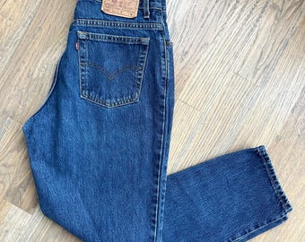 Vintage 90s Levi's 550 Mom Jeans – Made in USA Y2K Denim Size 14