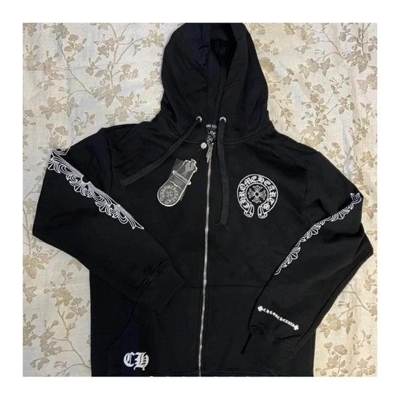 Chrome hearts black zip up sale