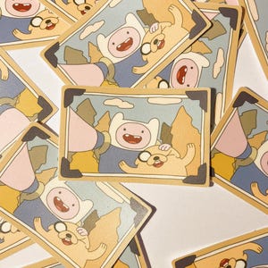 Adventure Time Photograph Sticker | Finn the Human | Jake the Dog | Waterproof | Cute, Kawaii Digital Illustration