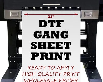 DTF Transfer, Full Color Custom DTF Print, High Quality, Ready To Press Transfers, Bulk Dtf Print, Custom DTF Heat Transfer, Direct To Film