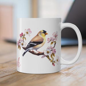 Pesonilized American Goldfinch 11 Unzen Keramikbecher