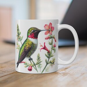 Personalized  Ruby-Throated Hummingbird 11 oz Ceramic Mug