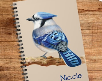 Blue Jay Spiral Notebook – Personalized Nature Journal