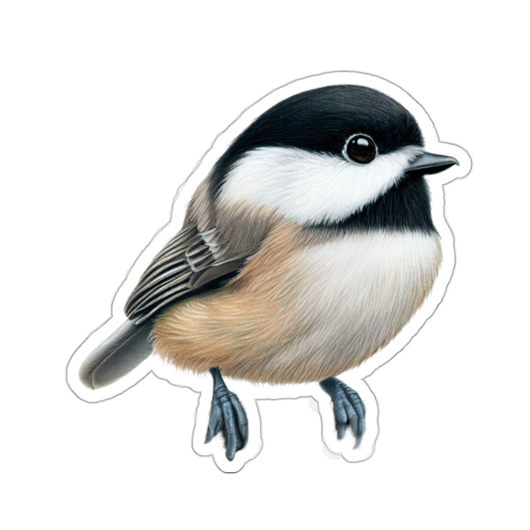 Carolina Chickadee Sticker: Charming Colored Pencil Artwork - Etsy