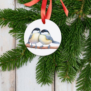 Carolina Chickadee Pair Christmas Ornament - Perfect Gift for Bird Lovers