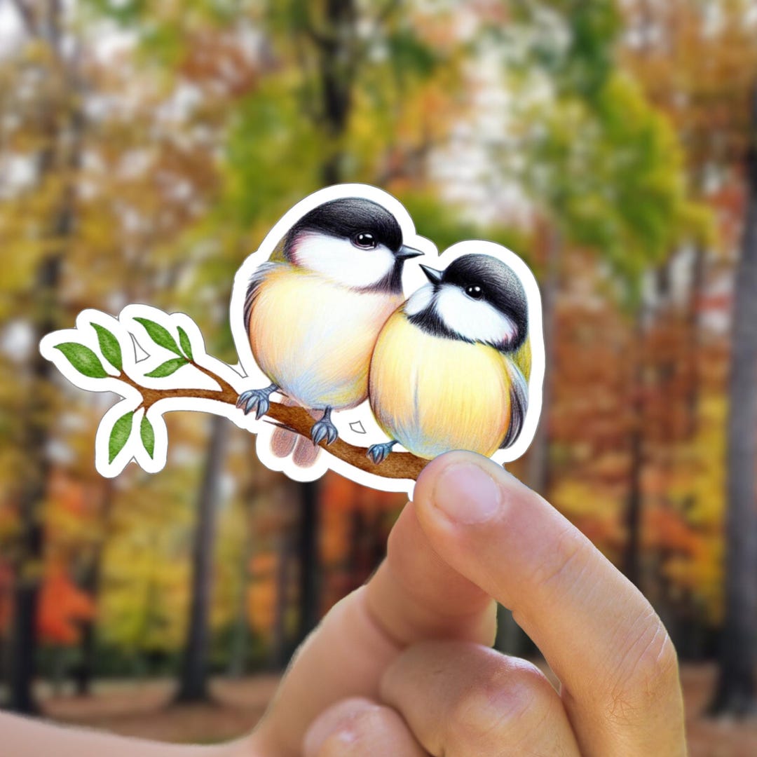 Carolina Chickadee Pair Sticker, Bird Lover Gift - Etsy