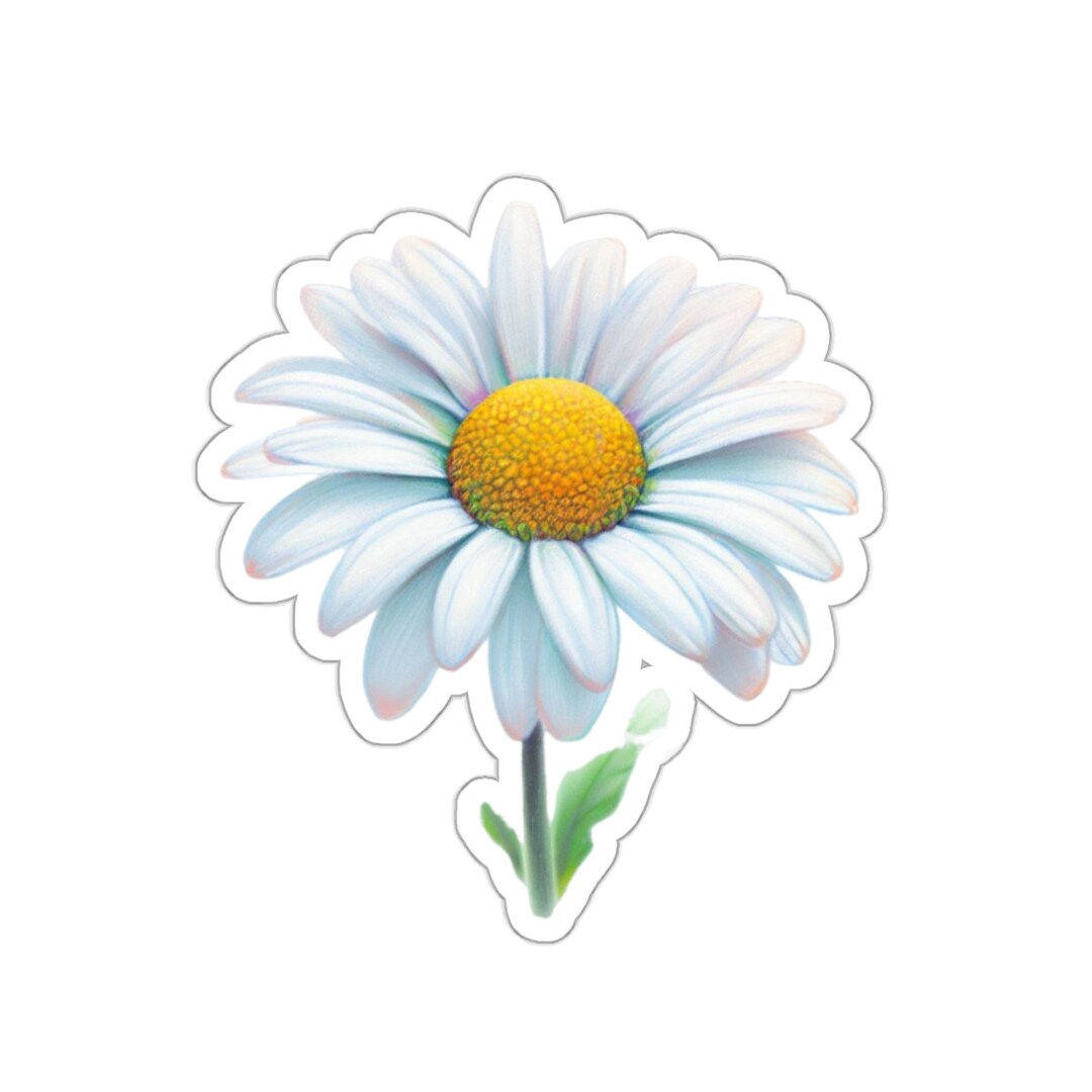 Shasta Daisy Sticker, Flower Sticker, Laptop Flower Sticker, Daisy ...