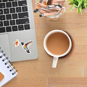 Bee Hummingbird Vinyl Sticker