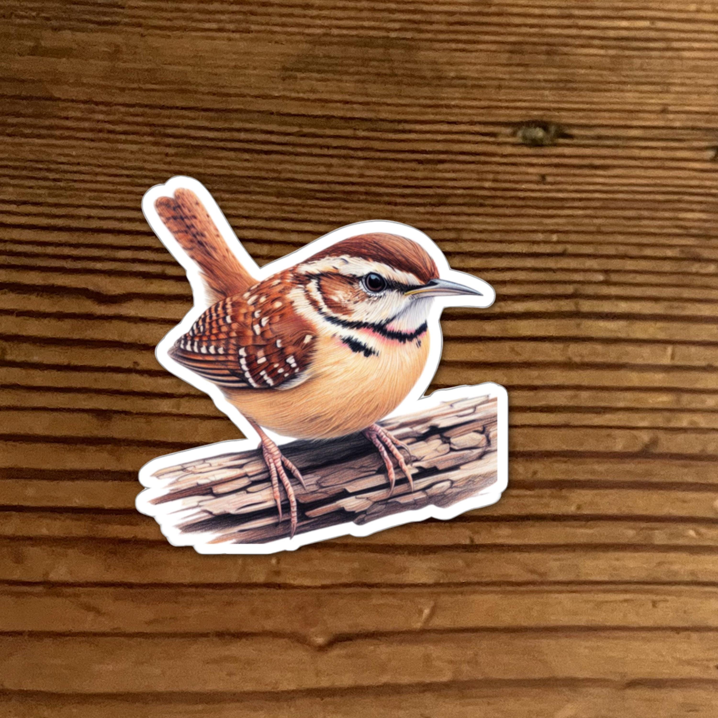 Wren Sticker Carolina Wren Sticker Cute Bird Lover Gift - Etsy