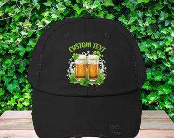 St. Patrick's Day Hat, Custom Irish Beer Cap, Irish Celebration Cap, St. Patty's Distressed Hat, Lucky Beer Hat, St Patty's Bach Party