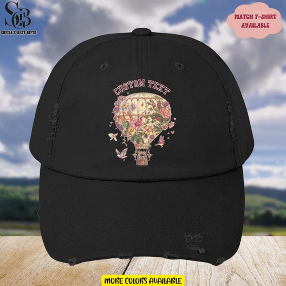 Custom Bohemian Floral Hot Air Balloon Cap, Woman Hot Air  display picture 1