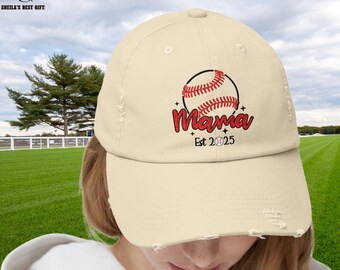 Custom Baseball Mama Cap, Baseball Moms Trendy Hat, Vintage Style Baseball Hat for Gift, Sports Mom Cap, Mom Life Hat, Summer Mama Hat