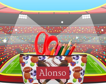 Sports Pencil Pouch Gift for Kid Student Custom Gift for Teen Pouch Travel Gift for Home Office Pencil Organizer Back to School Supply