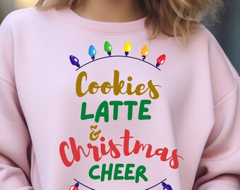 Christmas Gift For Coffee Lover Christmas Gift For Latte Lover Sweatshirt Christmas Sweatshirt Christmas Gift Merry Christmas Gift For Women