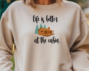 Cozy Cabin Life Sweatshirt: Mountain Lover Crewneck