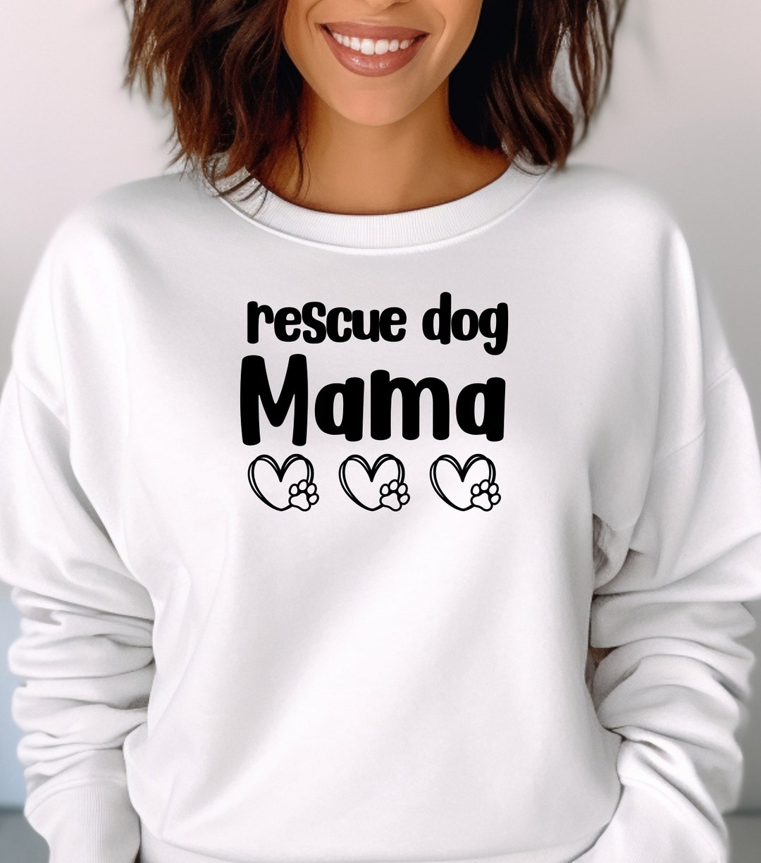 Dog Mom Lovely Rescue Shirt Dog Rescue Sweatshirt Dog Lovers Gift Mom