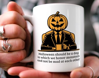 Halloween Büro-Zitat-Becher: Ehren Sie die Monster Keramikbecher