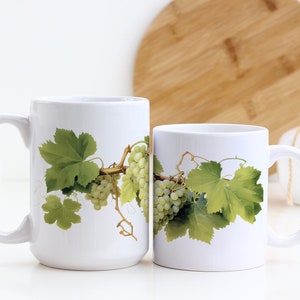 Grapes Botanical Garden Mug | Boho Cottagecore Mug | Beautiful Watercolor Design | Nature Inspired | Teacher Gift | Cute Gift for Mom